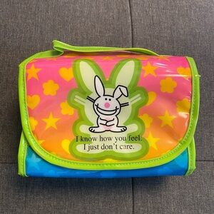 It’s Happy Bunny by Jim Benton Compartment Foldable Storage Zipper Cosmetic Bag